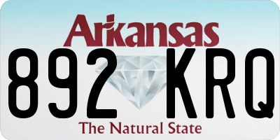 AR license plate 892KRQ