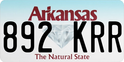 AR license plate 892KRR