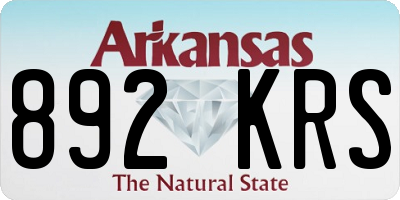 AR license plate 892KRS