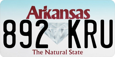 AR license plate 892KRU
