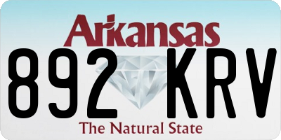 AR license plate 892KRV