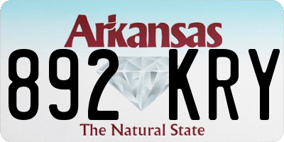 AR license plate 892KRY