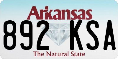 AR license plate 892KSA