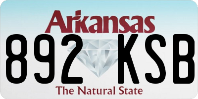 AR license plate 892KSB
