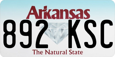 AR license plate 892KSC