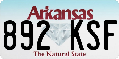 AR license plate 892KSF