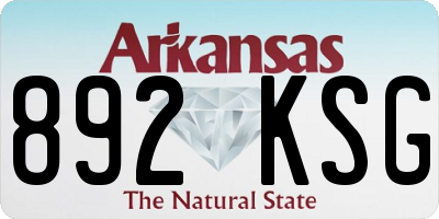 AR license plate 892KSG