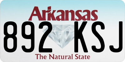 AR license plate 892KSJ