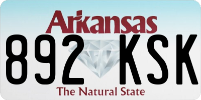 AR license plate 892KSK