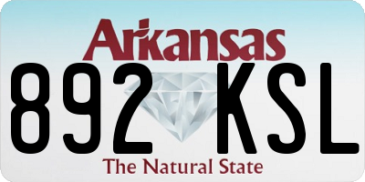 AR license plate 892KSL