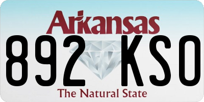 AR license plate 892KSO