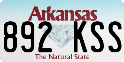 AR license plate 892KSS