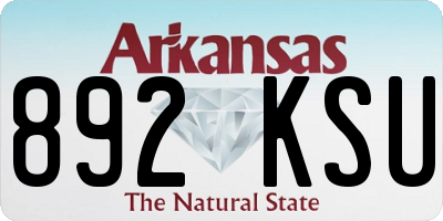AR license plate 892KSU