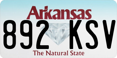 AR license plate 892KSV