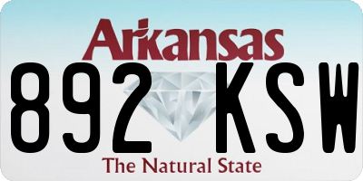 AR license plate 892KSW