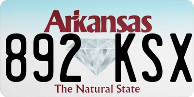 AR license plate 892KSX