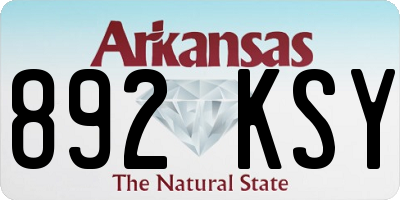 AR license plate 892KSY