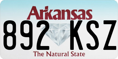 AR license plate 892KSZ