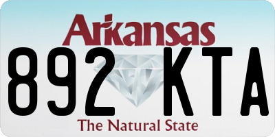 AR license plate 892KTA