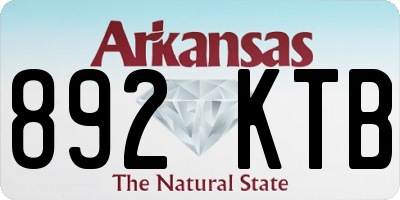 AR license plate 892KTB