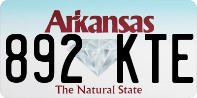 AR license plate 892KTE