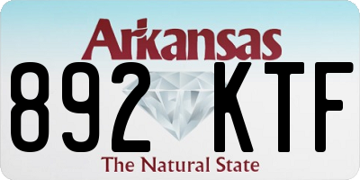 AR license plate 892KTF