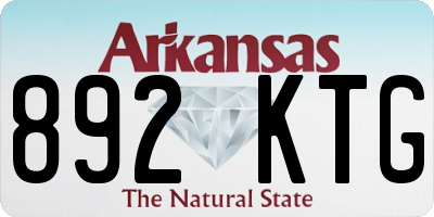 AR license plate 892KTG
