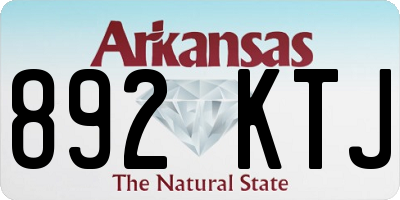 AR license plate 892KTJ