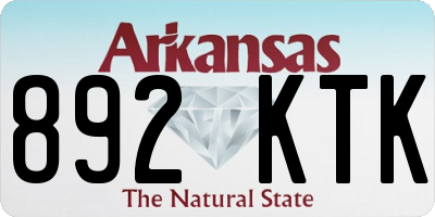 AR license plate 892KTK