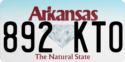 AR license plate 892KTO