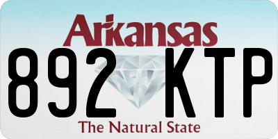 AR license plate 892KTP