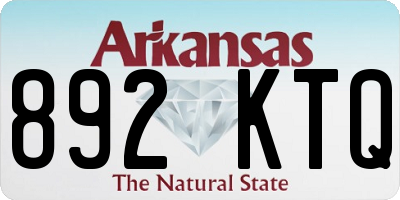 AR license plate 892KTQ