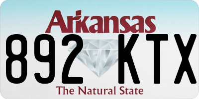 AR license plate 892KTX