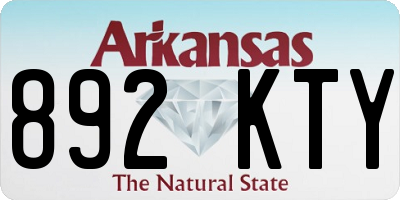 AR license plate 892KTY