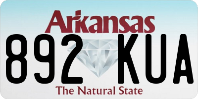 AR license plate 892KUA