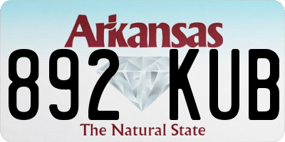 AR license plate 892KUB