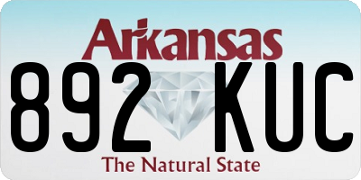 AR license plate 892KUC