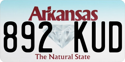 AR license plate 892KUD