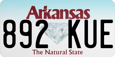 AR license plate 892KUE