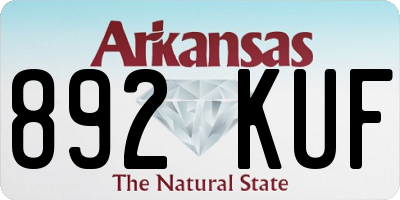 AR license plate 892KUF