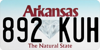 AR license plate 892KUH