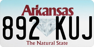 AR license plate 892KUJ
