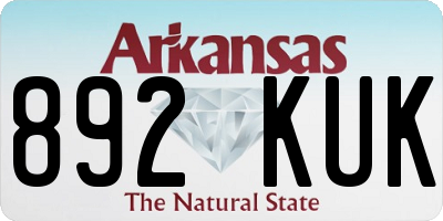AR license plate 892KUK
