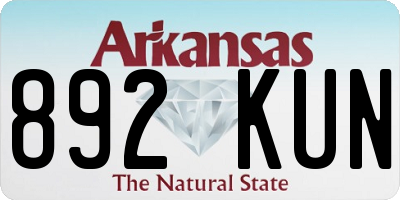 AR license plate 892KUN