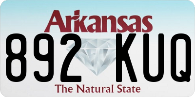 AR license plate 892KUQ