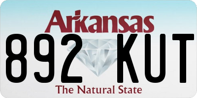 AR license plate 892KUT