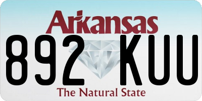 AR license plate 892KUU