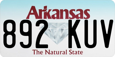 AR license plate 892KUV