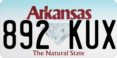 AR license plate 892KUX