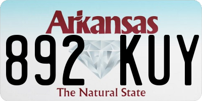 AR license plate 892KUY